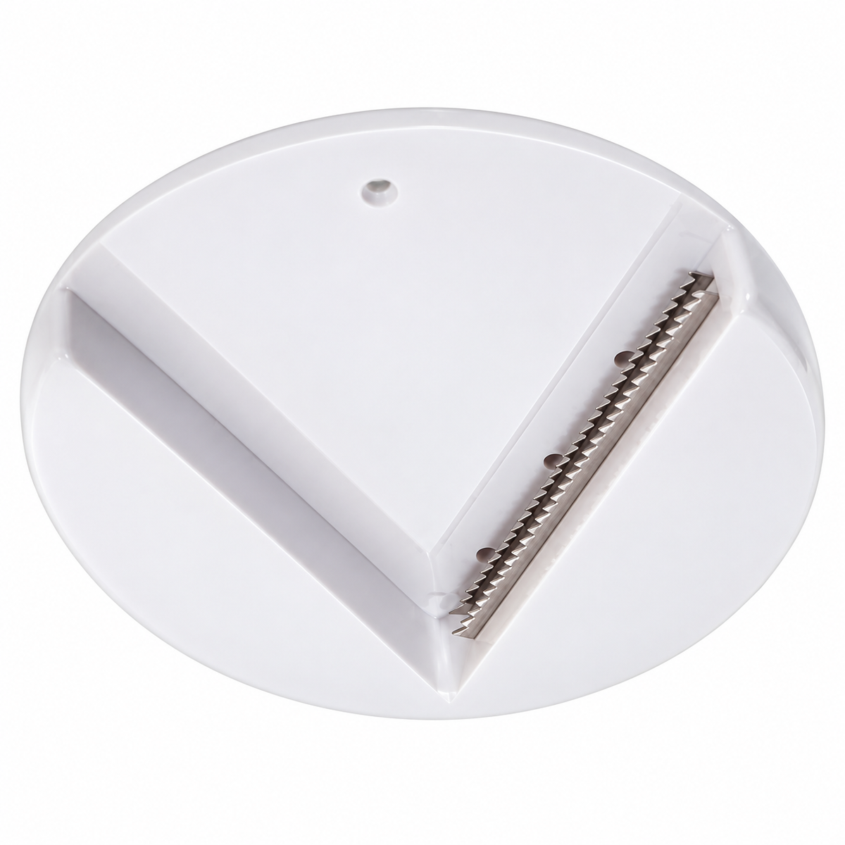 white view of white under-cabinet jar opener