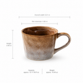 Overall width 5.51 in; Rim diameter 4.06 in; Height 2.95 in; Capacity approx. 12.17 US fl oz; Weight approx. 10.90 oz