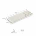 Length 14.17 in; Width 5.39 in; Height 0.71 in; Weight approx. 26.67 oz; 1 platter