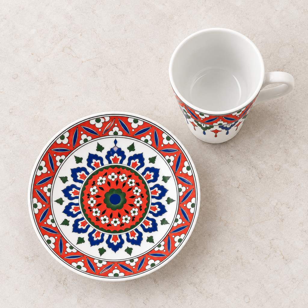 turkish cup saucer overhead
