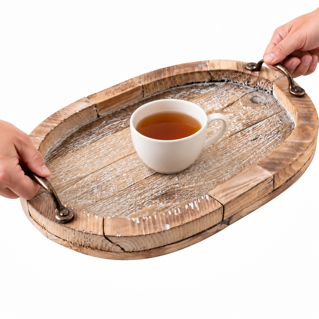 wood tray carrying