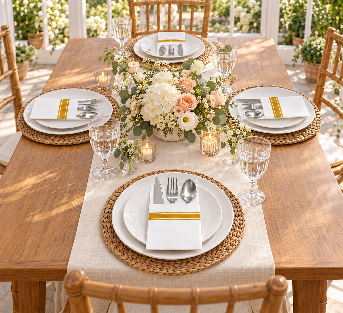 stripe gold; food and styling props not included
