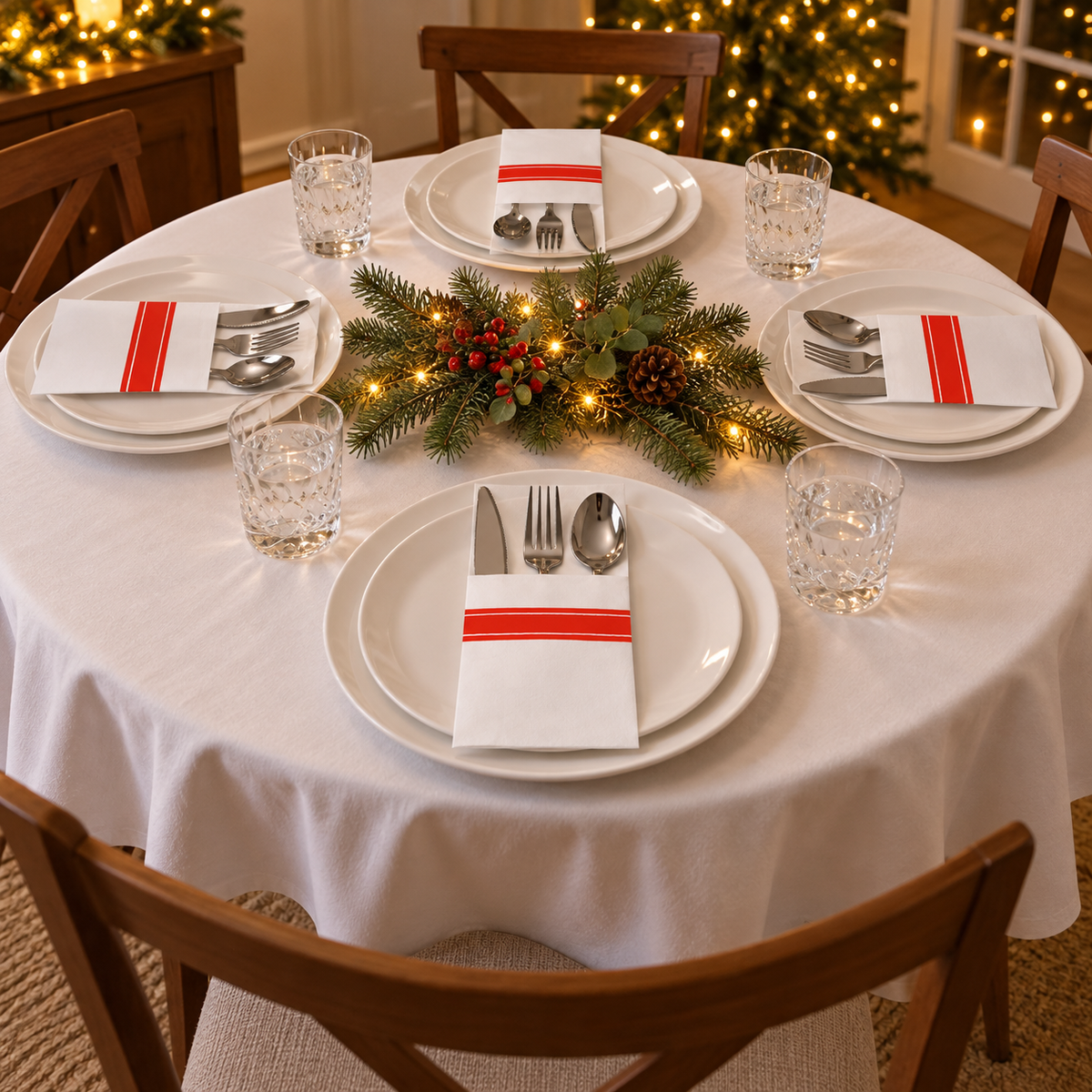 stripe red; food and styling props not included