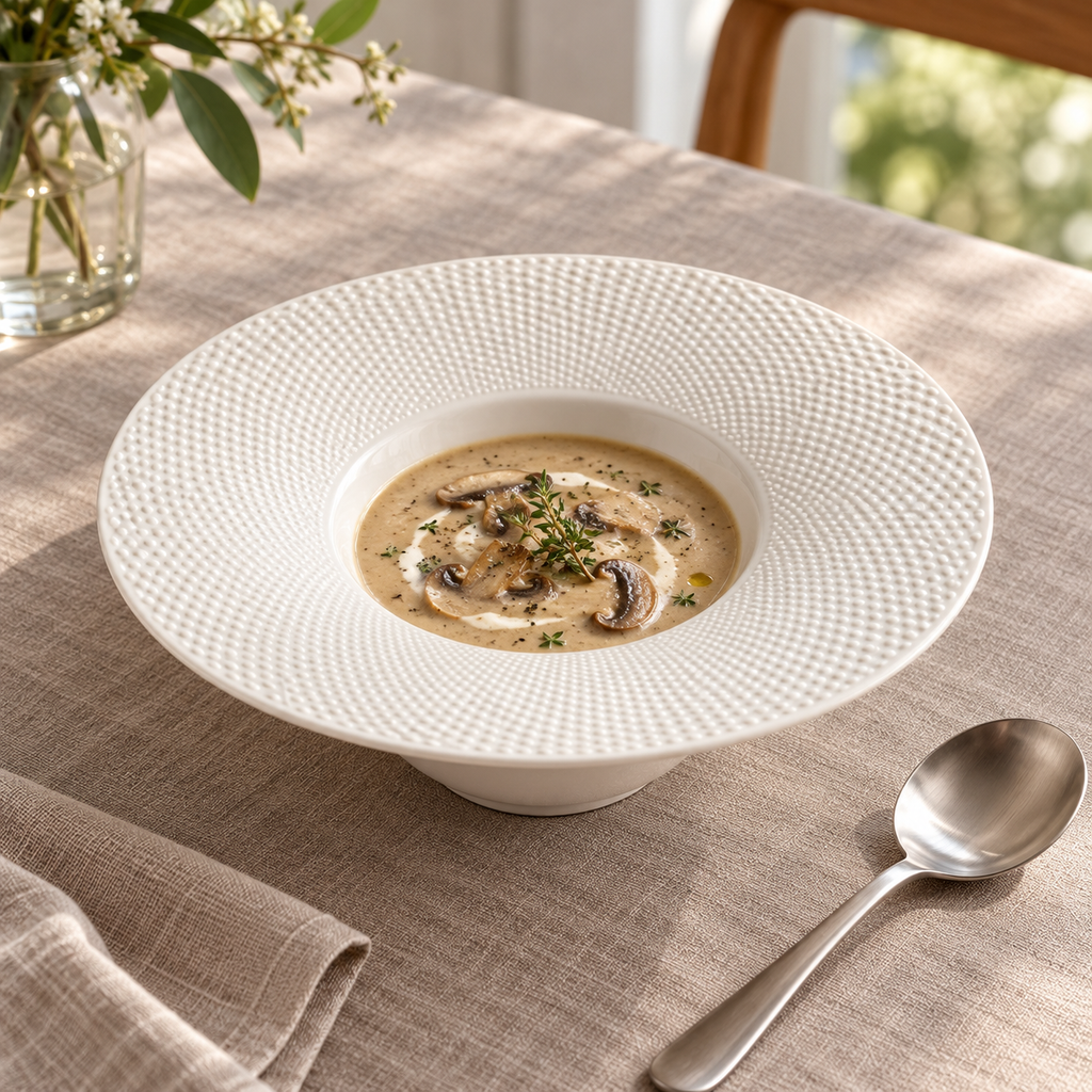 Nordic Beaded Ceramic Plates and Bowls — serving inspiration