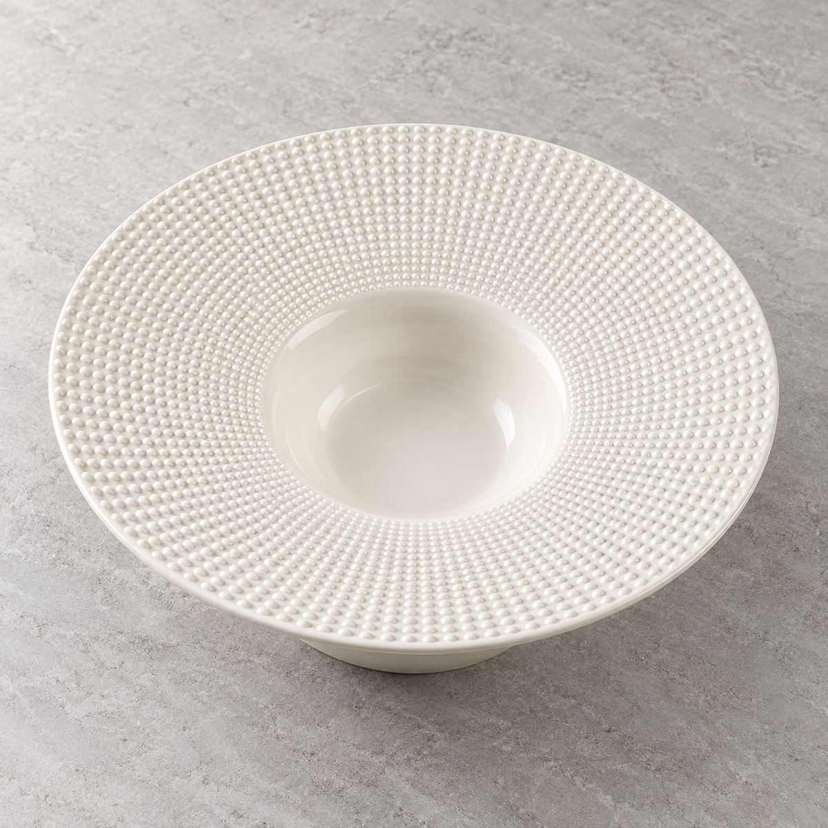 Nordic Beaded Ceramic Plates and Bowls — ceramic shape and glaze detail