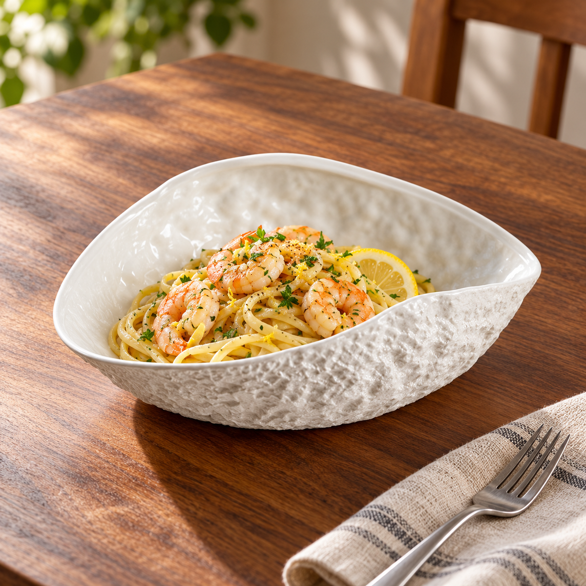 Rock Texture Shell Ceramic Serving Plate — serving inspiration