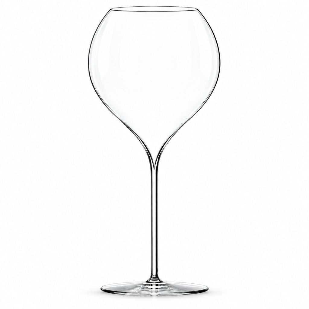 Empty universal wine glass studio view