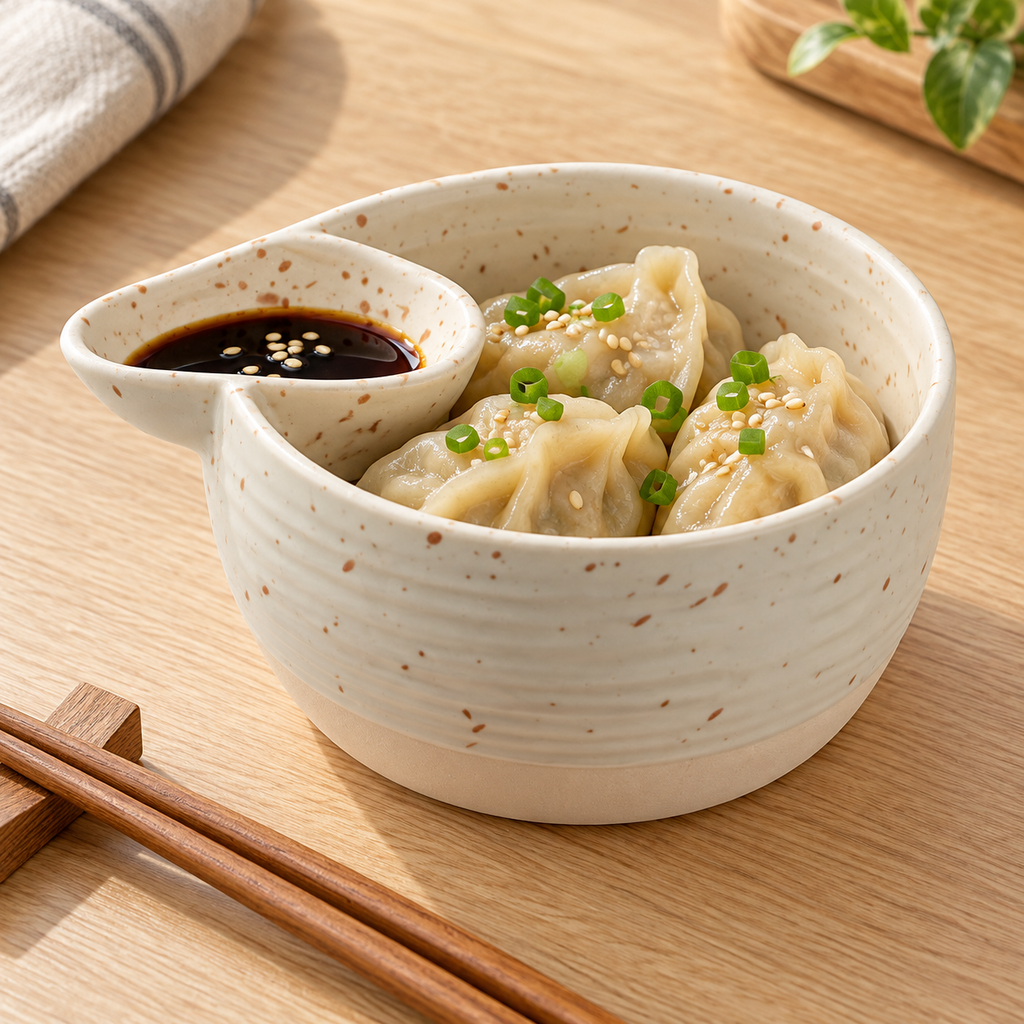 White Ceramic Divided Bowl - Grade A - serving inspiration